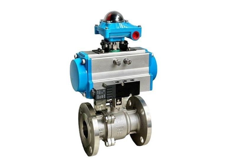PNEUMATIC 3-PIECE DESIGN 2-WAY FLOATING BALL VALVE