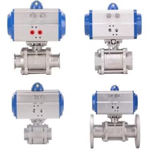 PNEUMATIC SINGLE-PIECE DESIGN 2-WAY BALL VALV